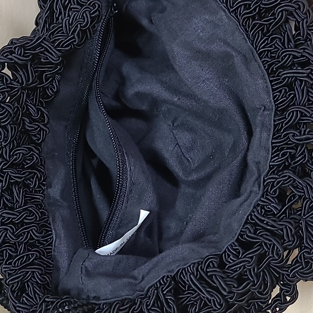 Vintage Black Crochet Women's Bag - Picture 3 of 8